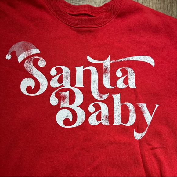 NWOT!! Grayson Threads “Santa Baby” Crewneck Sweatshirt, Cropped, Christmas, S - Picture 2 of 9
